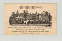 J. W. Wilbur - Real Estate, Business and Money Broker, Perkins Collection 1850 to 1900 Advertising Cards